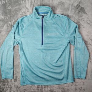 Vineyard Vines Performance‎ Pullover Men Small Ocean Breeze Blue Striped Sankaty